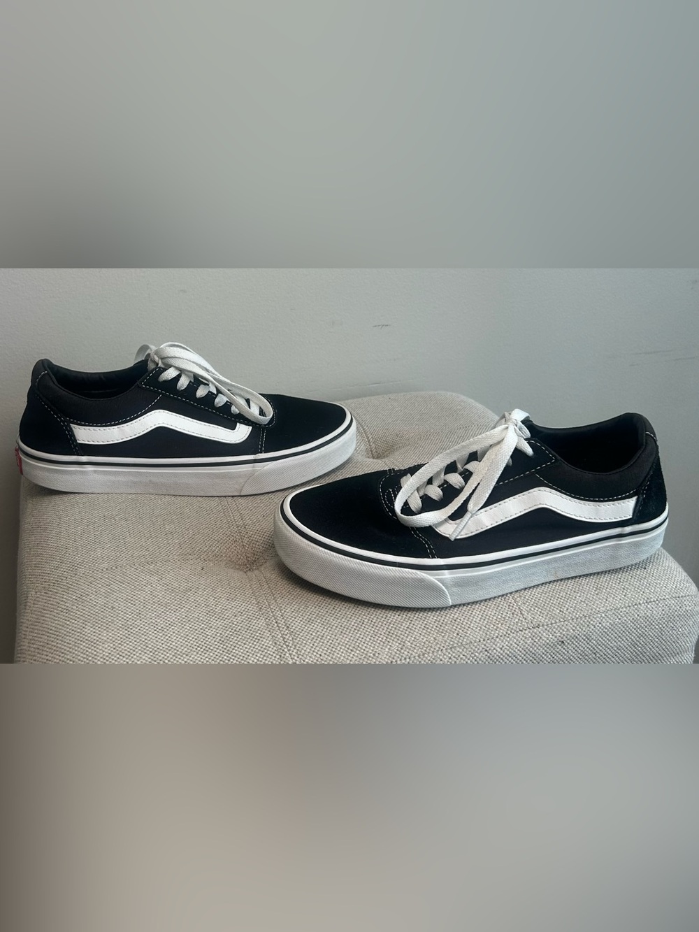 Vans Old Skool Black White Suede Canvas Skate Shoes Sneakers Womens 7.5 Mens 6